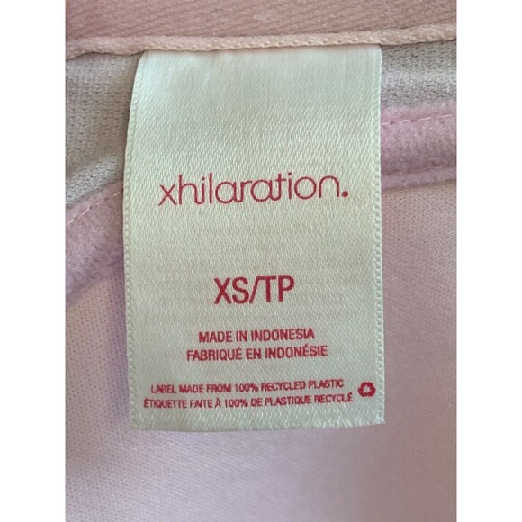 Xhilaration Bikini Top Bandeau Molded Laser Cut Swimsuit Pink Gray Geometric XS - Picture 8 of 9